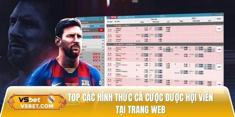 Top các hình thức cá cược được hội viên tại trang web