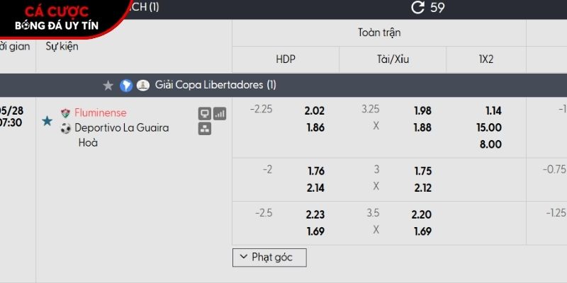 Soi kèo Fluminense vs La Guaira qua tỷ lệ